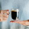 imageBTaT Double Wall Glass Coffee Mugs  12 oz 350ml Set of 4 Clear Latte Mugs3 oz