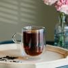 imageBTaT Double Wall Glass Coffee Mugs  12 oz 350ml Set of 4 Clear Latte Mugs8 oz