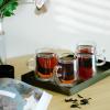 imageBTaT Double Wall Glass Coffee Mugs  12 oz 350ml Set of 4 Clear Latte Mugs8 oz