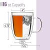 imageBTaT Double Wall Glass Cups Set of 4 8 oz 240 ml Tea Cups Glass Coffee Mugs Cappuccino Cups Latte Cups Latte Mug Clear Coffee Cup Espresso Glass Glass Tea Cups Glass Coffee CupsClear