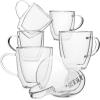 imageBTaT Double Wall Glass Cups Set of 4 8 oz 240 ml Tea Cups Glass Coffee Mugs Cappuccino Cups Latte Cups Latte Mug Clear Coffee Cup Espresso Glass Glass Tea Cups Glass Coffee CupsClear