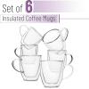 imageBTaT Double Wall Glass Cups Set of 4 8 oz 240 ml Tea Cups Glass Coffee Mugs Cappuccino Cups Latte Cups Latte Mug Clear Coffee Cup Espresso Glass Glass Tea Cups Glass Coffee CupsClear