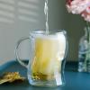 imageBTaT Double Wall Glass Cups Set of 4 8 oz 240 ml Tea Cups Glass Coffee Mugs Cappuccino Cups Latte Cups Latte Mug Clear Coffee Cup Espresso Glass Glass Tea Cups Glass Coffee CupsClear