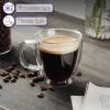 imageBTaT Double Wall Glass Cups Set of 4 8 oz 240 ml Tea Cups Glass Coffee Mugs Cappuccino Cups Latte Cups Latte Mug Clear Coffee Cup Espresso Glass Glass Tea Cups Glass Coffee CupsClear