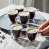 imageBTaT Double Wall Glass Cups Set of 4 8 oz 240 ml Tea Cups Glass Coffee Mugs Cappuccino Cups Latte Cups Latte Mug Clear Coffee Cup Espresso Glass Glass Tea Cups Glass Coffee CupsClear