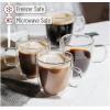 imageBTaT Double Wall Glass Cups Set of 4 8 oz 240 ml Tea Cups Glass Coffee Mugs Cappuccino Cups Latte Cups Latte Mug Clear Coffee Cup Espresso Glass Glass Tea Cups Glass Coffee CupsClear