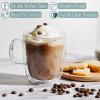 imageBTaT Double Wall Glass Cups Set of 4 8 oz 240 ml Tea Cups Glass Coffee Mugs Cappuccino Cups Latte Cups Latte Mug Clear Coffee Cup Espresso Glass Glass Tea Cups Glass Coffee CupsClear