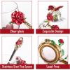 imageBTaT Fancy Tea Cups Pack of 2 Glass Tea Cup Gift Gifts for Women Tea Mugs for Women Flower Tea Cup Blown Glass