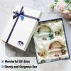 imageBTaT Fancy Tea Cups with Lids Pack of 2 Glass Tea Cup Gift Gifts for Women Blown Glass TeaCup