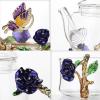 imageBTaT Floral Glass Tea Set for Adults Service for 2 Fancy Glass Pot8 oz ampamp Cups2 oz Blue Butterfly ampamp Flower Design with Gift Box Tea Pot Sets for Women Gift