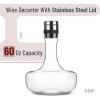 imageBTaT Wine Decanter 60 oz Breather Wine Carafe Wine Decanter Aerator Hand Blown Crystal Glass Wine Decanters and Carafes Wine Accessories Wine Gift Wine Aerator Red Wine Decanter