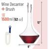 imageBTaT Wine Decanter with Stopper Hand Blown Crystal Glass Red Wine Decanter Set