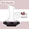 imageBrew To A Tea Wine Decanter 40 oz Clear 1180 ml Wine Decanters Carafe Classic Style