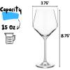 imageBtat Wine Glass Set Set of 12 15 oz Wine Glasses with Stem Long Stem Wine Glasses Crystal Wine Glasses Red Wine Glasses White Wine Glasses Stemmed Wine Glasses