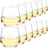 imageBTaT Stemless Wine Glass 12 oz Set of 12 Stemless Wine Glasses Wine Glasses Stemless Stemless Wine Glass Set Stemless Red Wine Glasses Wine Glass Stemless