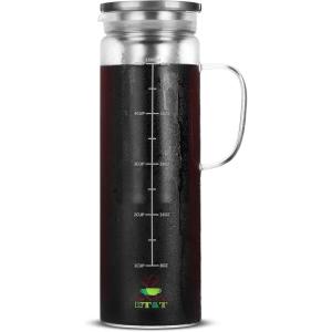 imageBTaT Cold Brew Coffee Maker 15 Quart48 oz Iced Coffee Maker Iced Tea Maker Airtight Cold Brew Pitcher Coffee Accessories Cold Brew System Cold Tea Brewing Coffee Gift