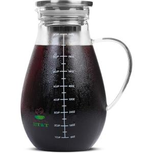 imageBTaT Cold Brew Coffee Maker Iced Coffee Maker 2 Liter 2 Quart 64 oz Iced Tea Maker Cold Brew Maker Tea Pitcher Coffee Accessories Iced Tea Pitcher Cold Brew System Cold Brew Pitcher