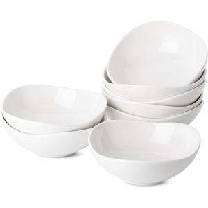 imageBTaT Porcelain Triangle Bowls Set of 8 9 oz White Dessert Dip ampamp Sauce Bowls