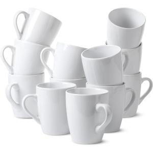 imageBTaT White Coffee Mugs Set of 12 12oz Coffee Mug Set Christmas Coffee Mugs Hot Chocolate Mugs Ceramic Mugs Large Mugs for Coffee Set of Mugs Hot Cocoa Mugs Mug Sets Coffee Mug Ceramic Set