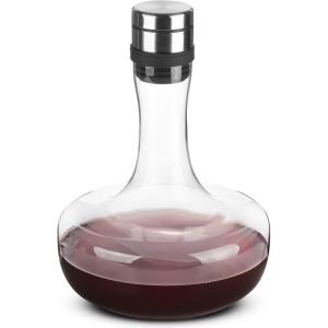imageBTaT Wine Decanter 60 oz Breather Wine Carafe Wine Decanter Aerator Hand Blown Crystal Glass Wine Decanters and Carafes Wine Accessories Wine Gift Wine Aerator Red Wine Decanter