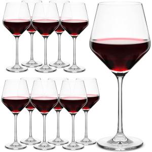 imageBtat Wine Glass Set Set of 12 15 oz Wine Glasses with Stem Long Stem Wine Glasses Crystal Wine Glasses Red Wine Glasses White Wine Glasses Stemmed Wine Glasses