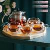 imageBTaT Glass Tea Pot Set Set of 4 Tea Set Tea Cups Tea Pot Glass Tea Cup Tea Kettles Stovetop Tea Set for Adults Glass Tea Kettle Tea Kettle with Infuser Double Wall Glass
