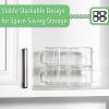 imageBTaT Stackable Insulated Coffee Mugs 4 Pack 8 oz240 ml Stackable Glass Mugs Double Wall Glass Coffee Cups Tea Cups4 Pack 12 oz