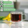 imageBTaT Stackable Insulated Coffee Mugs 4 Pack 8 oz240 ml Stackable Glass Mugs Double Wall Glass Coffee Cups Tea Cups4 Pack 12 oz