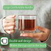 imageBTaT Stackable Insulated Coffee Mugs 4 Pack 8 oz240 ml Stackable Glass Mugs Double Wall Glass Coffee Cups Tea Cups4 Pack 12 oz