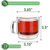 imageBTaT Stackable Insulated Coffee Mugs 4 Pack 8 oz240 ml Stackable Glass Mugs Double Wall Glass Coffee Cups Tea Cups4 Pack 12 oz