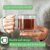 imageBTaT Stackable Insulated Coffee Mugs 4 Pack 8 oz240 ml Stackable Glass Mugs Double Wall Glass Coffee Cups Tea Cups4 Pack 12 oz