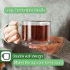 imageBTaT Stackable Insulated Coffee Mugs 4 Pack 8 oz240 ml Stackable Glass Mugs Double Wall Glass Coffee Cups Tea Cups4 Pack 16 oz