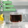 imageBTaT Stackable Insulated Coffee Mugs 4 Pack 8 oz240 ml Stackable Glass Mugs Double Wall Glass Coffee Cups Tea Cups4 Pack 16 oz
