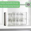imageBTaT Stackable Insulated Coffee Mugs 4 Pack 8 oz240 ml Stackable Glass Mugs Double Wall Glass Coffee Cups Tea Cups4 Pack 5 oz