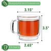 imageBTaT Stackable Insulated Coffee Mugs 4 Pack 8 oz240 ml Stackable Glass Mugs Double Wall Glass Coffee Cups Tea Cups4 Pack 8 oz
