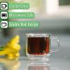 imageBTaT Stackable Insulated Coffee Mugs 4 Pack 8 oz240 ml Stackable Glass Mugs Double Wall Glass Coffee Cups Tea Cups4 Pack 8 oz