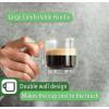 imageBTaT Stackable Insulated Coffee Mugs 4 Pack 8 oz240 ml Stackable Glass Mugs Double Wall Glass Coffee Cups Tea Cups6 Pack 2 oz