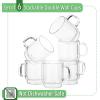 imageBTaT Stackable Insulated Coffee Mugs 4 Pack 8 oz240 ml Stackable Glass Mugs Double Wall Glass Coffee Cups Tea Cups6 Pack 2 oz