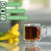imageBTaT Stackable Insulated Coffee Mugs 4 Pack 8 oz240 ml Stackable Glass Mugs Double Wall Glass Coffee Cups Tea Cups6 Pack 2 oz
