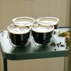 imageBTaT Stackable Insulated Coffee Mugs 4 Pack 8 oz240 ml Stackable Glass Mugs Double Wall Glass Coffee Cups Tea CupsStyle 12 oz  4 Pack