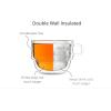imageBTaT Stackable Insulated Coffee Mugs 4 Pack 8 oz240 ml Stackable Glass Mugs Double Wall Glass Coffee Cups Tea CupsStyle 16 oz  4 Pack