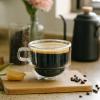 imageBTaT Stackable Insulated Coffee Mugs 4 Pack 8 oz240 ml Stackable Glass Mugs Double Wall Glass Coffee Cups Tea CupsStyle 16 oz  4 Pack
