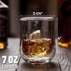 imageBTaT Whiskey Glasses Double Wall Glasses Set of 4 Bourbon Glasses Cocktail Glasses Scotch Glasses Old Fashioned Glass Rocks Glass Crystal Glasses Vodka Glasses Drinking Glasses Gifts GinsInstar