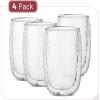 imageBTaT Whiskey Glasses Double Wall Glasses Set of 4 Bourbon Glasses Cocktail Glasses Scotch Glasses Old Fashioned Glass Rocks Glass Crystal Glasses Vodka Glasses Drinking Glasses Gifts GinsDotted