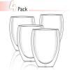 imageBTaT Whiskey Glasses Double Wall Glasses Set of 4 Bourbon Glasses Cocktail Glasses Scotch Glasses Old Fashioned Glass Rocks Glass Crystal Glasses Vodka Glasses Drinking Glasses Gifts GinsClear