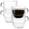 imageBTaT Stackable Insulated Coffee Mugs 4 Pack 8 oz240 ml Stackable Glass Mugs Double Wall Glass Coffee Cups Tea CupsStyle 16 oz  4 Pack