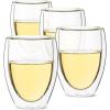 imageBTaT Whiskey Glasses Double Wall Glasses Set of 4 Bourbon Glasses Cocktail Glasses Scotch Glasses Old Fashioned Glass Rocks Glass Crystal Glasses Vodka Glasses Drinking Glasses Gifts GinsClear