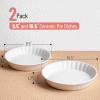 imageBTAT Ceramic Pie Dish 4 Pcs 105quot and 95quot White Pie Pans for Baking Deep Dish Pie Plate Deep Dish Pie Pan Deep Pie Dish for Baking Pie Plates for Baking Deep Pie Dish Pie Baking Dish2 pcs  105 and 95