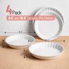 imageBTAT Ceramic Pie Dish 4 Pcs 105quot and 95quot White Pie Pans for Baking Deep Dish Pie Plate Deep Dish Pie Pan Deep Pie Dish for Baking Pie Plates for Baking Deep Pie Dish Pie Baking Dish4 pcs  105 and 95