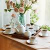 imageBTaT  Royal Tea Set 4 Tea cups 8oz Tea Pot 32oz Creamer and Sugar Set China Tea Set Tea Service Tea Cups and Saucer Set Tea Set for Adults Tea Cups Set of 4 Porcelain Tea Set